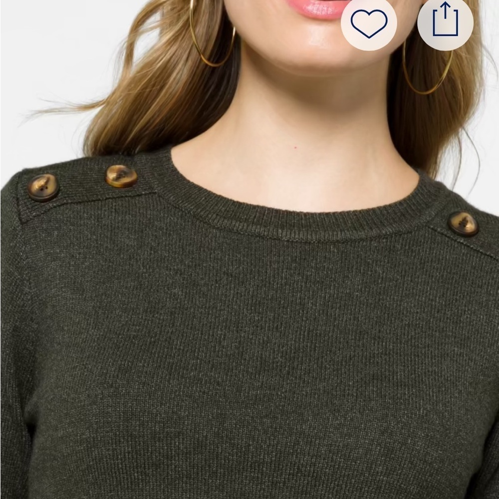 Pink Clover - Carson crew neck Button Detail Sweater. Dark Grey. XXL - Picture 4 of 14